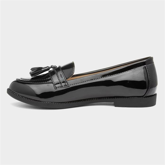 Lilley Anais Womens Black Patent Loafer-15072 | Shoe Zone