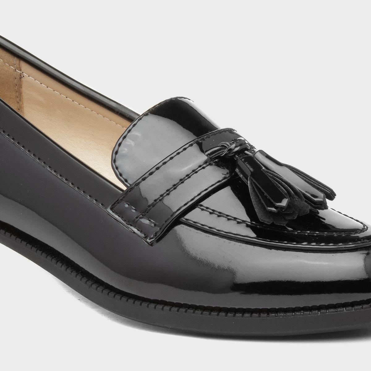 Dunnes Stores  Black-patent Comfort Bliss Patent Tab Loafer