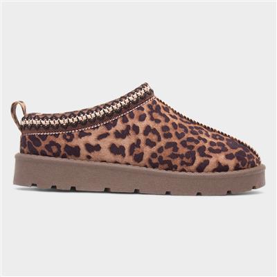 Chloe Womens Cheetah Brown Casual Shoe