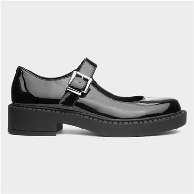 Mia Womens Black Patent Mary Jane Shoe