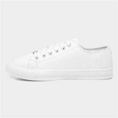 Lilley Polly Womens Lace Up Shoe in White-165007 | Shoe Zone