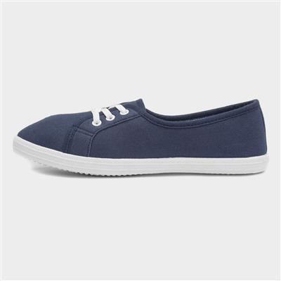 Lilley Womens Navy Canvas-165033 | Shoe Zone