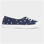 Lilley Phoebe Womens Navy Daisy Print Canvas (Click For Details)