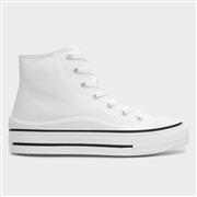 Krush Vanessa Hi Top Womens White Platform Canvas (Click For Details)