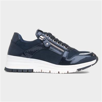 Sammy Womens Navy Lace Up Casual Shoe