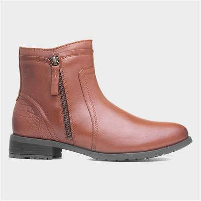 Scarlett Womens Tan Leather Boot