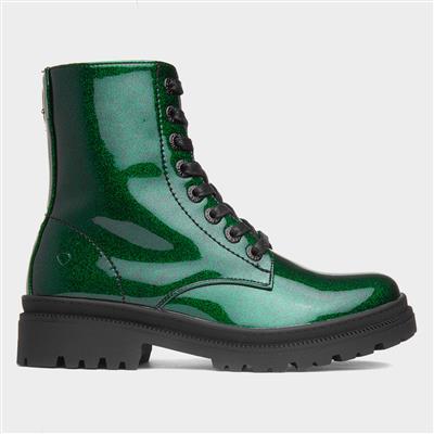 Amaya Womens Emerald Glitter Boot