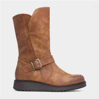 Maya Womens Tan Calf Boot