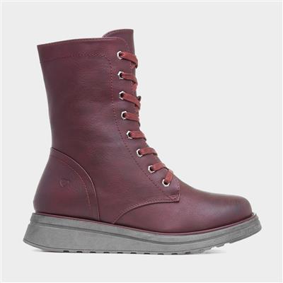 Martina Womens Burgundy Boot