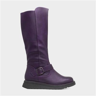 Linoa Womens Purple Long Leg Boot