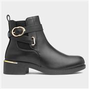 Krush Nora Womens Black Buckle Chelsea Boot (Click For Details)