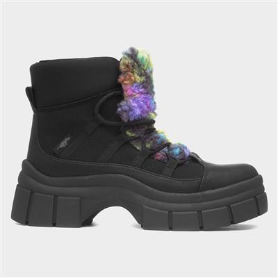 Rocket Dog Tiger Womens Black Chunky Platform Boot