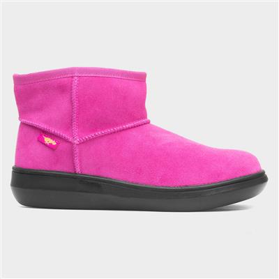 Pink suede boots for womens best sale