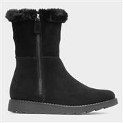 Hush Puppies Mary Womens Black Suede Calf Boot (Click For Details)