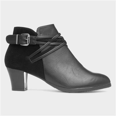 Andrea Womens Black Heeled Boot