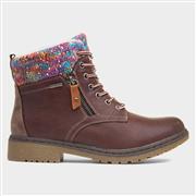 Lunar Jalapeno Womens Burgundy Ankle Boot (Click For Details)