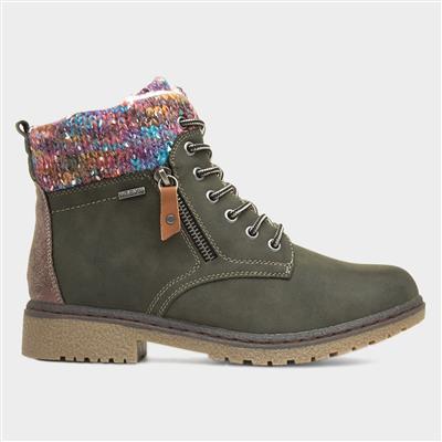 Jalapeno Womens Olive Ankle Boot