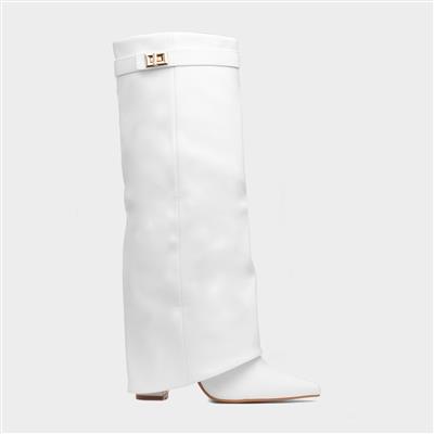 Cassidy Womens White Knee High Boot