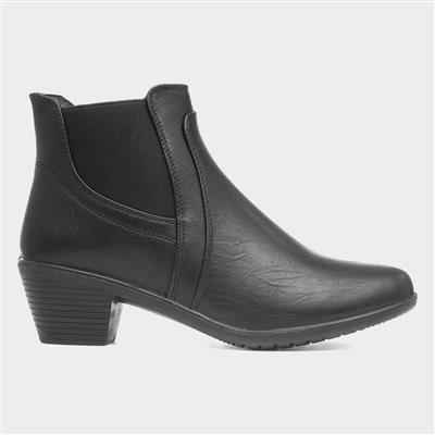 Judith Womens Black Heeled Boot