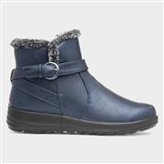 Cushion Walk Skye Womens Navy Wedge Boot (Click For Details)