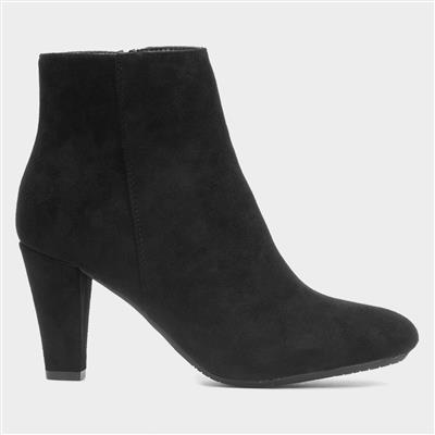 Maeve Womens Black Heeled Ankle Boot