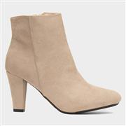 Krush Maeve Womens Nude Heeled Ankle Boot (Click For Details)