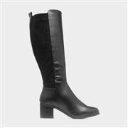 Truffle Freya Womens Black Wide Fit Knee High Boot (Click For Details)