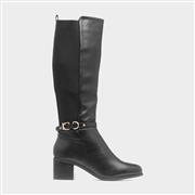 Truffle Eliza Womens Black Wide Fit Knee High Boot (Click For Details)