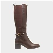 Truffle Eliza Womens Brown Wide Fit Knee High Boot (Click For Details)