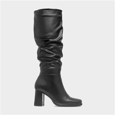 Kamala Womens Black Knee High Boot