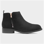 Krush Kay Womens Black Wide Fit Ankle Boot (Click For Details)