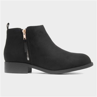 Kay Womens Black Wide Fit Ankle Boot