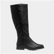 Krush Lyra Womens Black Wide Fit Knee High Boot (Click For Details)