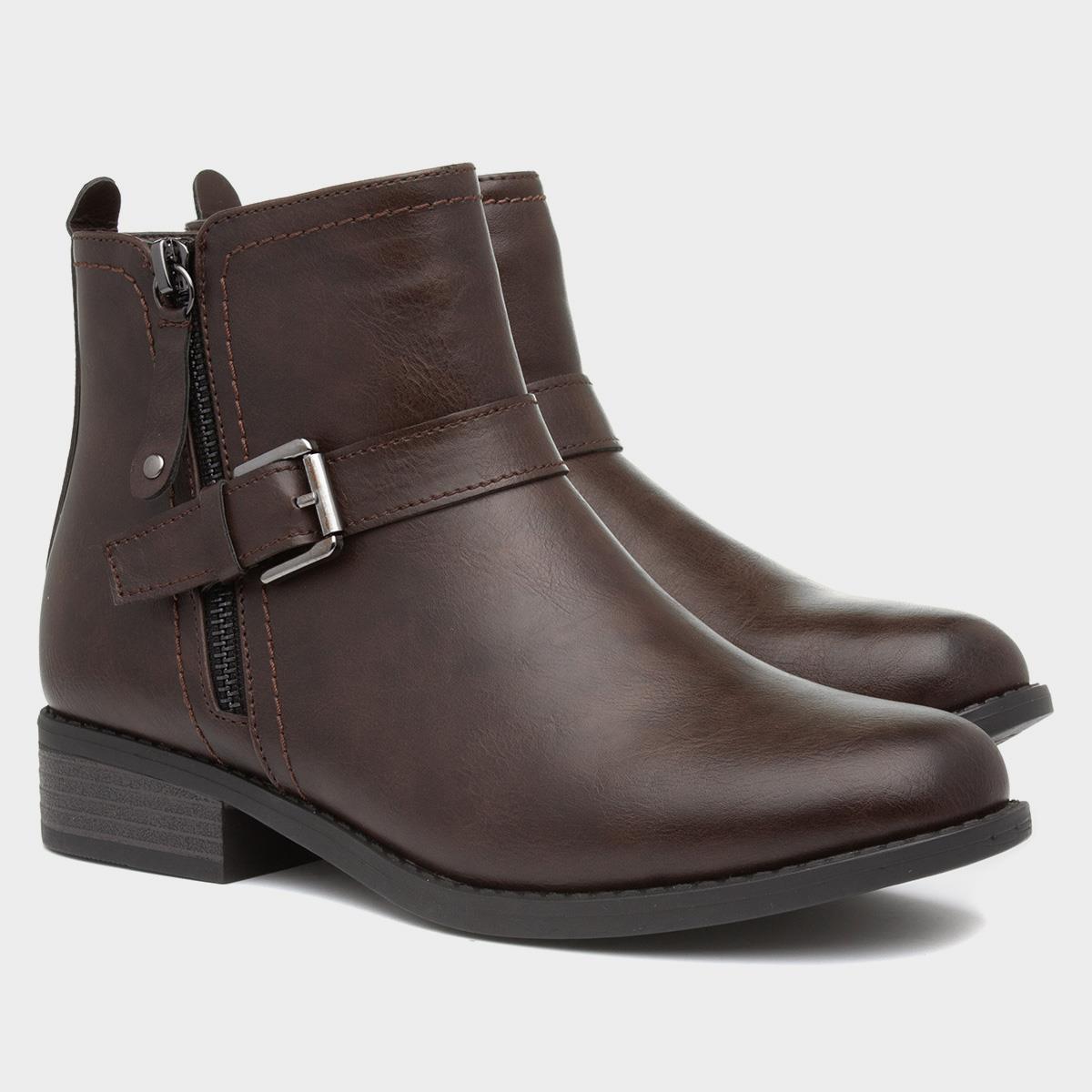 brown leather ankle boots for ladies