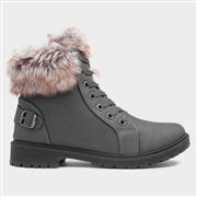 Lilley Maggie Womens Grey Ankle Boot (Click For Details)