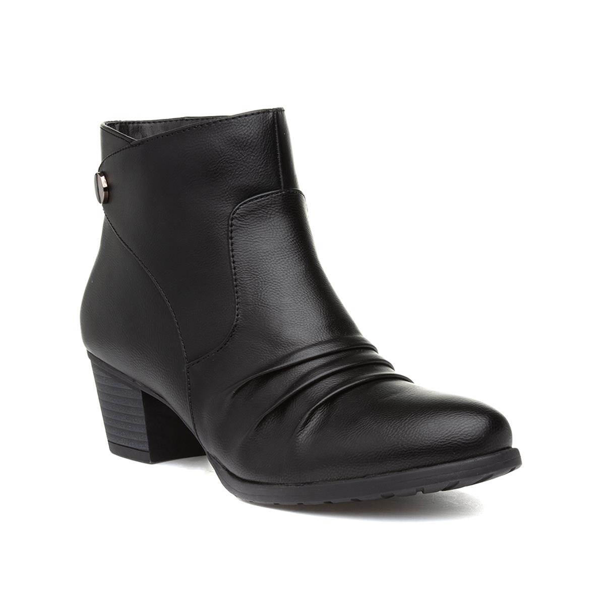 Lilley Womens Heeled Ankle Boot in Black-181013 | Shoe Zone