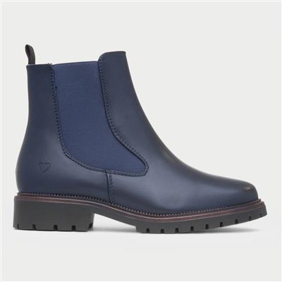 Larissa Womens Navy Chelsea Boot