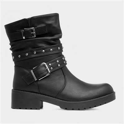 Meredith Womens Black Calf Boot