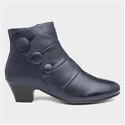 Lotus Prancer Womens Navy Leather Ankle Boot (Click For Details)