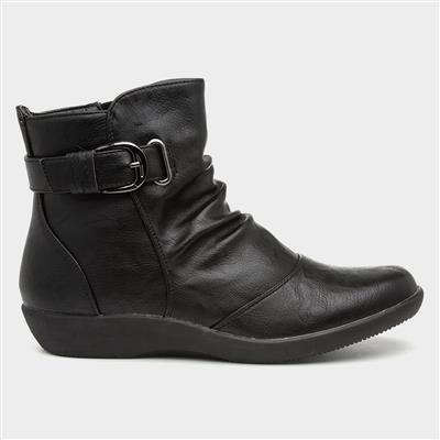 Cushion Walk Belinda Womens Black Ankle Boot-18276 | Shoe Zone