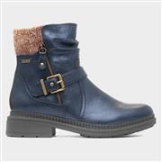 Jana Softline Wyoming Womens Navy Zip Up Boot (Click For Details)