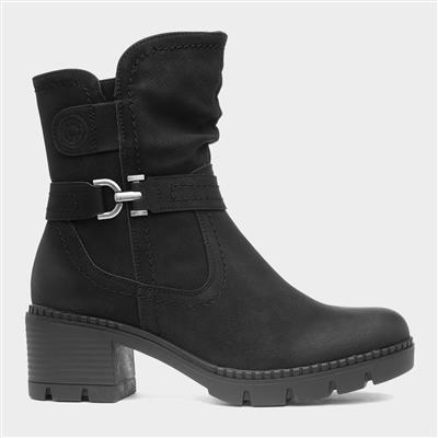 Sonya Womens Black Heeled Boot