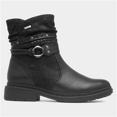 Nebraska Womens Black Ankle Boot