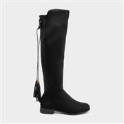 Lilley Maci Womens Black Knee High Tassel Boots (Click For Details)