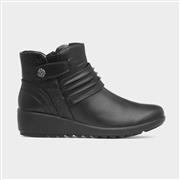 Cushion Walk Lima Womens Black Wedge Ankle Boot (Click For Details)