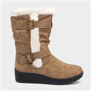 Softlites Jo Womens Tan Faux Fur Calf Boot (Click For Details)