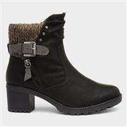 Relife Tracey Womens Black Heeled Boot (Click For Details)