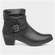 Cushion Walk Annabelle Womens Black Ankle Boot (Click For Details)