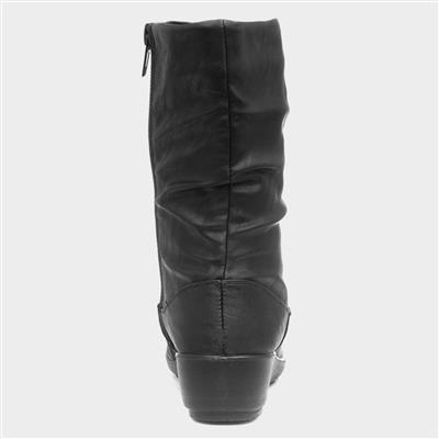 Cushion Walk Rumer Womens Black Boot-185023 | Shoe Zone