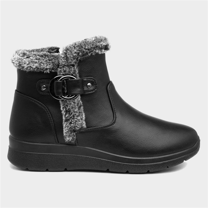 Softlites Judy Womens Black Ankle Boot-185085 | Shoe Zone